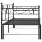 Preview: Tagesbett Ausziehbar Schwarz Metall 90x200 cm