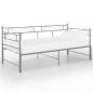 Preview: Tagesbett Ausziehbar Grau Metall 90x200 cm