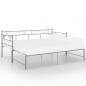 Preview: Tagesbett Ausziehbar Grau Metall 90x200 cm