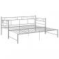 Preview: Tagesbett Ausziehbar Grau Metall 90x200 cm