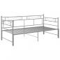 Preview: Tagesbett Ausziehbar Grau Metall 90x200 cm