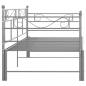 Preview: Tagesbett Ausziehbar Grau Metall 90x200 cm