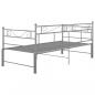 Preview: Tagesbett Ausziehbar Grau Metall 90x200 cm