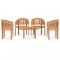 Preview: 5-tlg. Garten-Lounge-Set Massivholz Teak