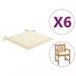 Preview: Gartenstuhl-Kissen 6 Stk. Creme 50x50x3 cm Oxford-Gewebe