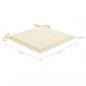 Preview: Gartenstuhl-Kissen 6 Stk. Creme 50x50x3 cm Oxford-Gewebe