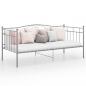 Preview: ARDEBO.de - Schlafsofa Bettgestell Grau Metall 90x200 cm