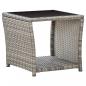 Preview: 3-tlg. Garten-Lounge-Set mit Kissen Poly Rattan Grau