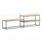 Preview: TV-Schrank 180x30x50 cm Raues Mangoholz