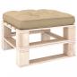 Preview: ARDEBO.de - Palettenkissen Beige 58x58x10 cm Stoff