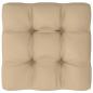 Preview: Palettenkissen Beige 58x58x10 cm Stoff