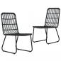 Preview: 3-tlg. Garten-Essgruppe Poly Rattan und Glas