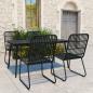 Preview: ARDEBO.de - 5-tlg. Garten-Essgruppe Poly Rattan und Glas