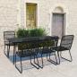 Preview: ARDEBO.de - 7-tlg. Garten-Essgruppe Poly Rattan und Glas