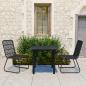 Preview: ARDEBO.de - 3-tlg. Garten-Essgruppe Poly Rattan und Glas