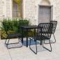 Preview: ARDEBO.de - 5-tlg. Garten-Essgruppe Poly Rattan und Glas