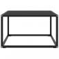 Preview: Couchtisch Schwarz mit Schwarzem Glas 60x60x35 cm