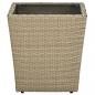 Preview: Beistelltisch Beige 41,5x41,5x44 cm Poly Rattan und Hartglas 