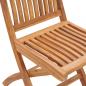 Preview: Gartenstühle 2 Stk. mit Beige Kissen Massivholz Teak 