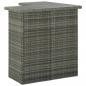 Preview: 8-tlg. Gartenbar-Set mit Kissen Poly Rattan Grau