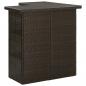 Preview: 8-tlg. Gartenbar-Set mit Kissen Poly Rattan Braun