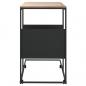 Preview: Beistelltisch mit Rollen Schwarz 55x36x63,5 cm Holzwerkstoff