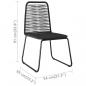 Preview: 3-tlg. Garten-Essgruppe PVC Rattan Schwarz 