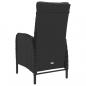 Preview: 3-tlg. Bistro-Set Poly Rattan und Glas Schwarz