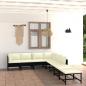 Preview: ARDEBO.de - 8-tlg. Garten-Lounge-Set mit Kissen Poly Rattan Schwarz