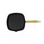 Preview: ARDEBO.de - Grillpfanne mit Holzgriff Gusseisen 20 x 20 cm