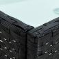 Preview: 5-tlg. Garten-Lounge-Set mit Auflagen Poly Rattan Schwarz