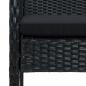 Preview: 5-tlg. Garten-Lounge-Set mit Auflagen Poly Rattan Schwarz