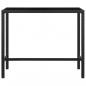 Preview: Garten-Bartisch Schwarz 130x60x110 cm Poly Rattan und Glas