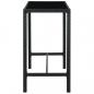 Preview: Garten-Bartisch Schwarz 130x60x110 cm Poly Rattan und Glas