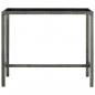 Preview: Garten-Bartisch Grau 130x60x110 cm Poly Rattan und Glas