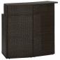 Preview: ARDEBO.de - Garten-Bartisch Braun 120x55x110 cm Poly Rattan 