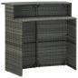 Preview: Garten-Bartisch Grau 120x55x110 cm Poly Rattan 