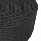 Preview: Teetisch Schwarz 68x68x30 cm Poly Rattan