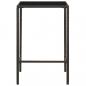 Preview: Garten-Bartisch Braun 70x70x110 cm Poly Rattan und Glas