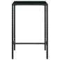 Preview: Garten-Bartisch Schwarz 70x70x110 cm Poly Rattan und Glas