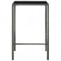 Preview: Garten-Bartisch Grau 70x70x110 cm Poly Rattan und Glas