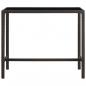 Preview: Garten-Bartisch Braun 130x60x110 cm Poly Rattan und Glas