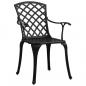 Preview: 3-tlg. Bistro-Set Aluminiumguss Schwarz