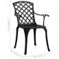 Preview: 3-tlg. Bistro-Set Aluminiumguss Schwarz