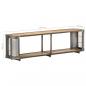 Preview: TV-Schrank 150x30x40 cm Massivholz Mango