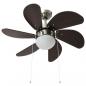 Preview: Deckenventilator mit Lampe 76 cm Dunkelbraun