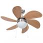 Preview: Deckenventilator mit Lampe 76 cm Hellbraun