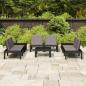 Preview: ARDEBO.de - 6-tlg. Garten-Lounge-Set mit Auflagen Kunststoff Grau