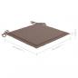 Preview: Gartenstuhl-Kissen 2 Stk. Taupe 40x40x3 cm Oxford-Gewebe