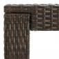 Preview: 7-tlg. Gartenbar-Set mit Kissen Poly Rattan Braun